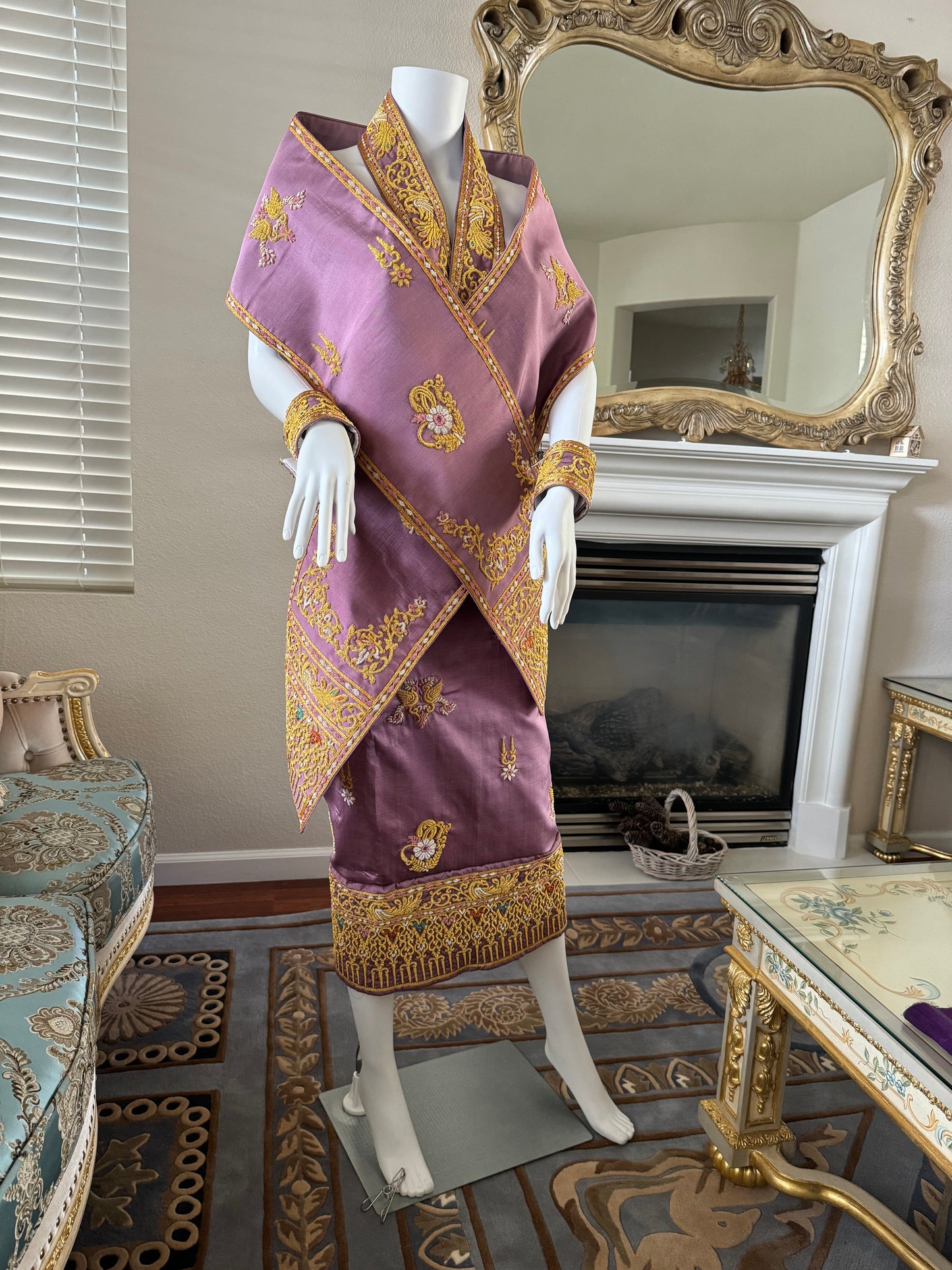 Traditional Laotian Lilac Padding Set