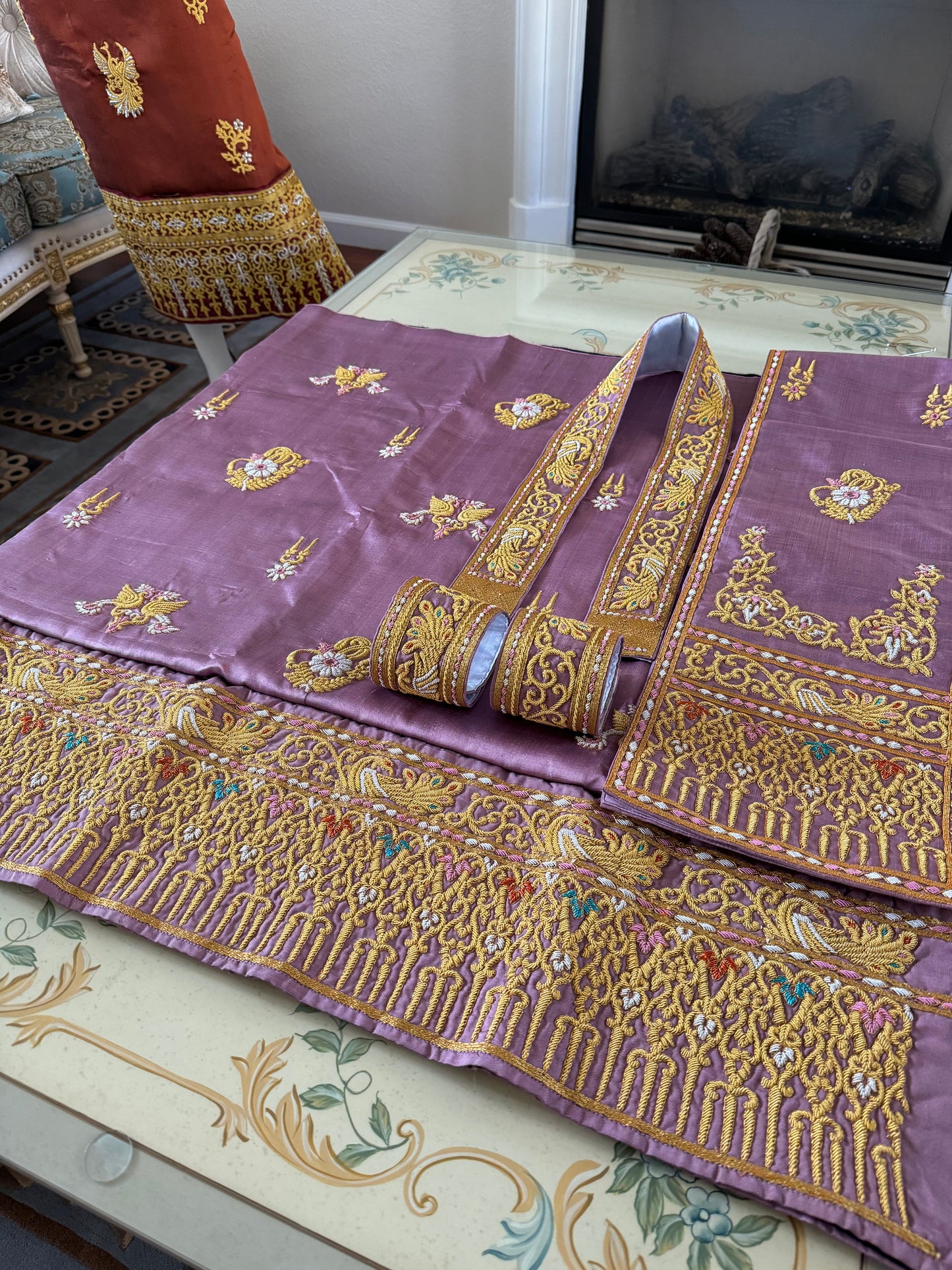 Traditional Laotian Lilac Padding Set