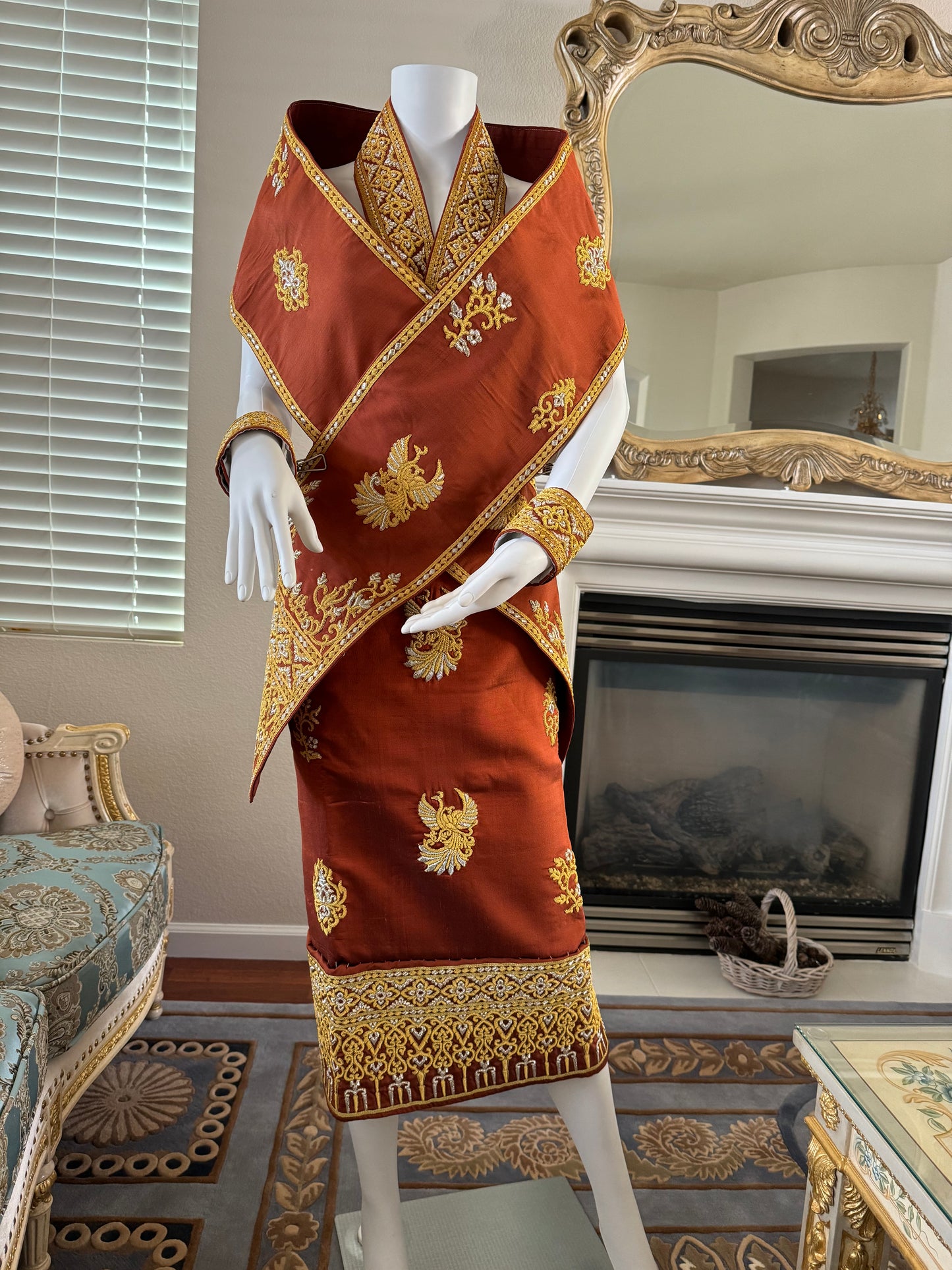 Traditional Laotian Orange Padding Set (version 1)