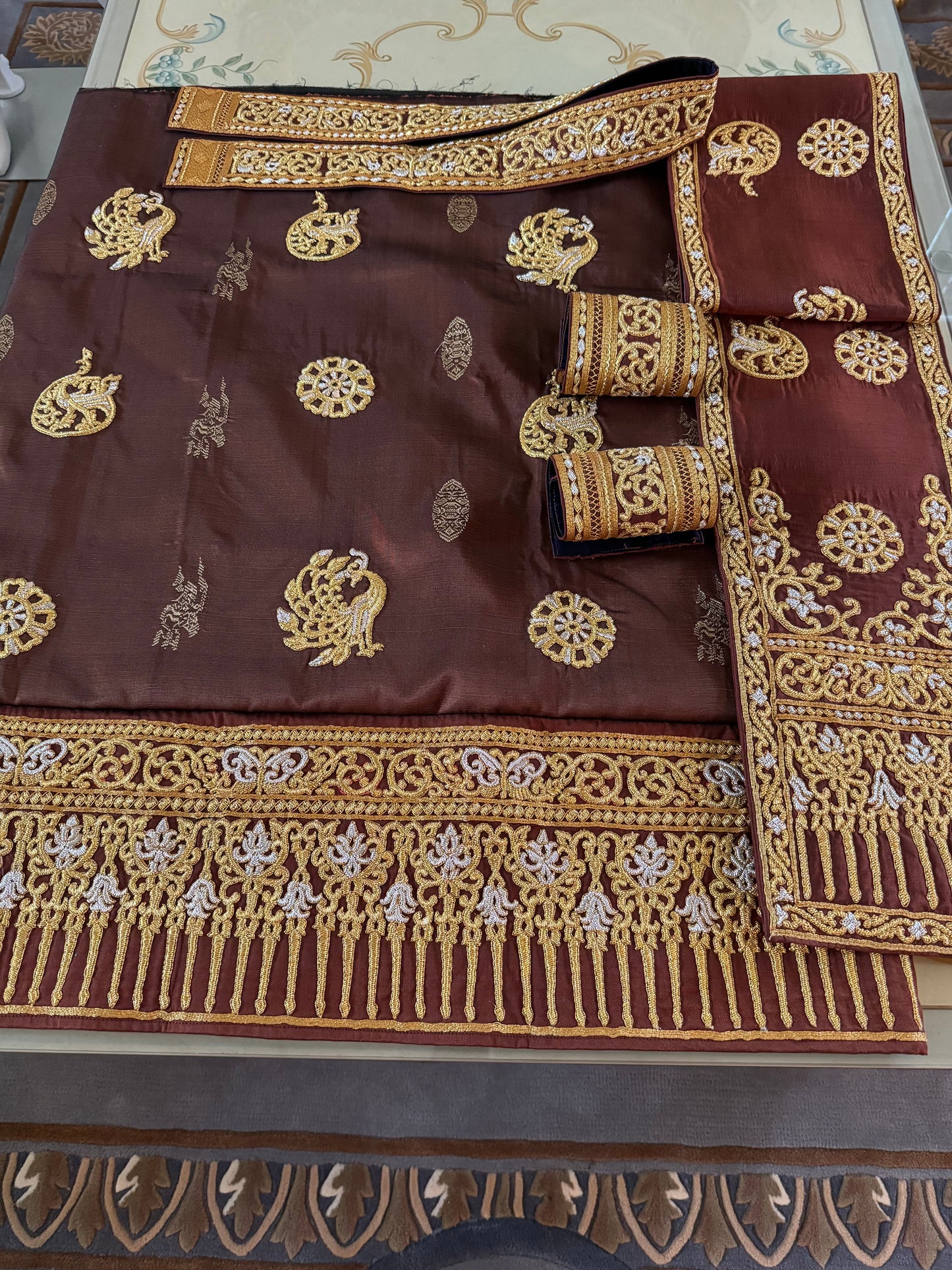 Traditional Laotian Red Padding Set (version 2)